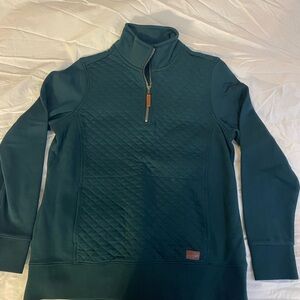 Teal Green Quilted Sweater